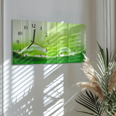 Horloge rectangulaire horizontale Gouttes D'Eau