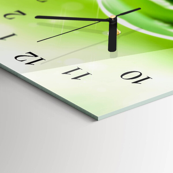 Horloge rectangulaire horizontale Gouttes D'Eau