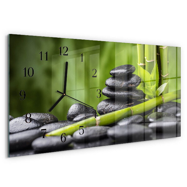 Horloge rectangulaire horizontale Pierres Zen