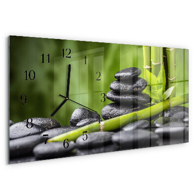 Horloge rectangulaire horizontale Pierres Zen