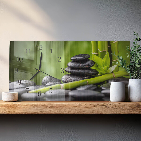 Horloge rectangulaire horizontale Pierres Zen