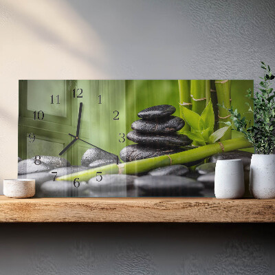 Horloge rectangulaire horizontale Pierres Zen