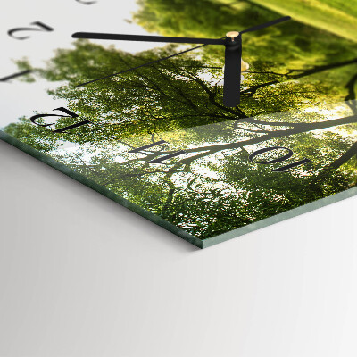 Horloge rectangulaire horizontale La Verdure De La Nature