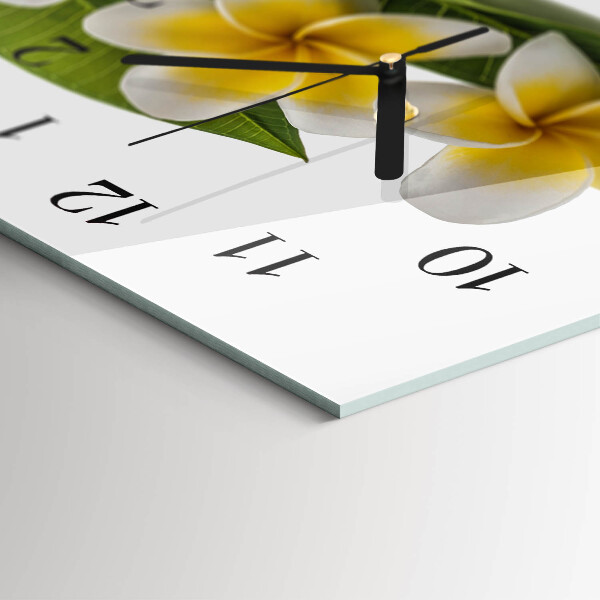 Horloge rectangulaire horizontale Fleurs