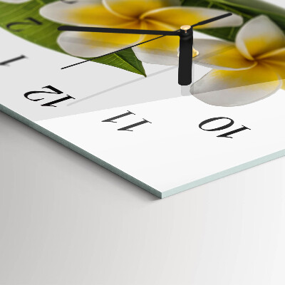 Horloge rectangulaire horizontale Fleurs