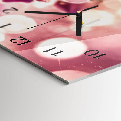 Horloge rectangulaire horizontale Orchidées