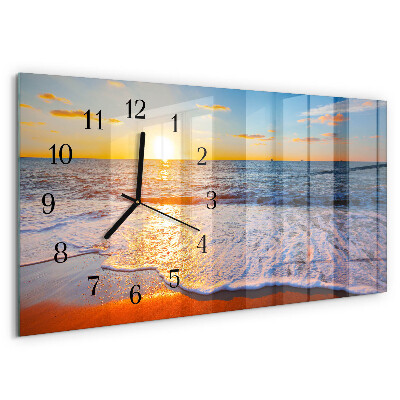 Horloge rectangulaire horizontale Coucher De Soleil