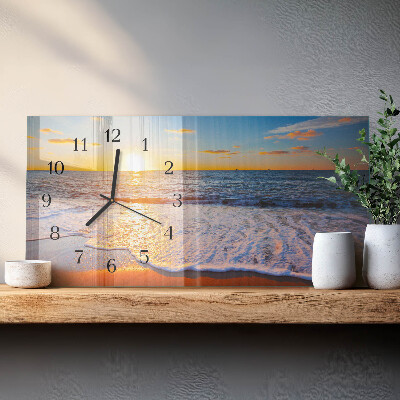 Horloge rectangulaire horizontale Coucher De Soleil