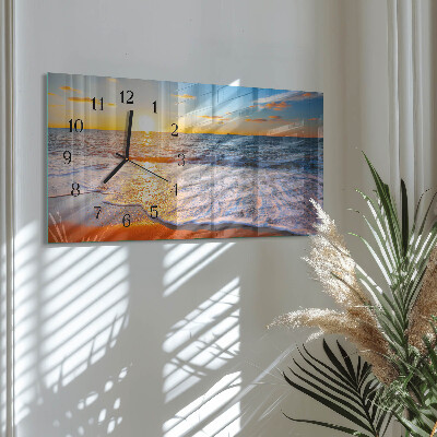 Horloge rectangulaire horizontale Coucher De Soleil