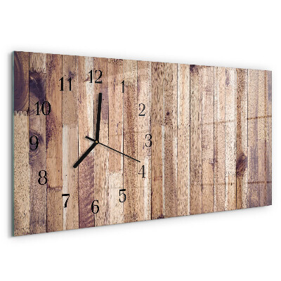 Horloge rectangulaire horizontale Planches De Bois