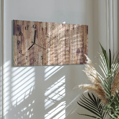 Horloge rectangulaire horizontale Planches De Bois