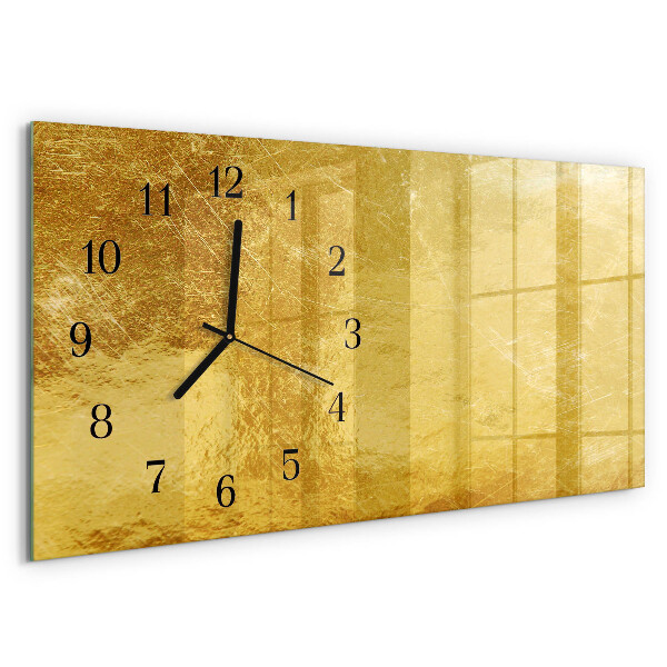 Horloge rectangulaire horizontale Texture Métallique