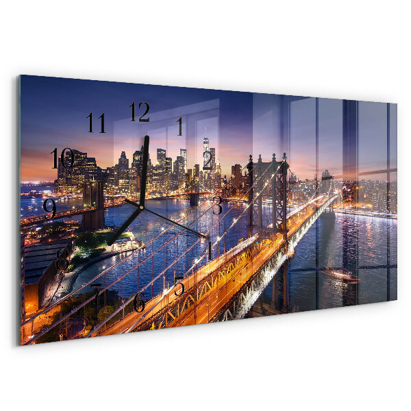 Horloge rectangulaire horizontale New York