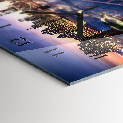 Horloge rectangulaire horizontale New York