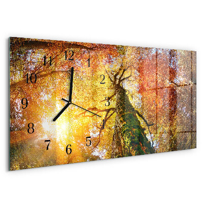 Horloge rectangulaire horizontale Automne