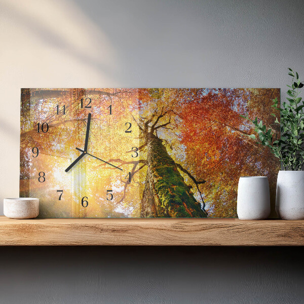 Horloge rectangulaire horizontale Automne