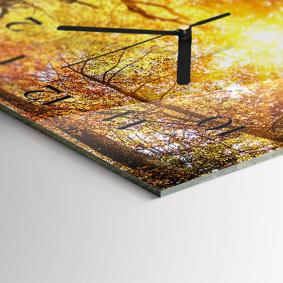 Horloge rectangulaire horizontale Automne