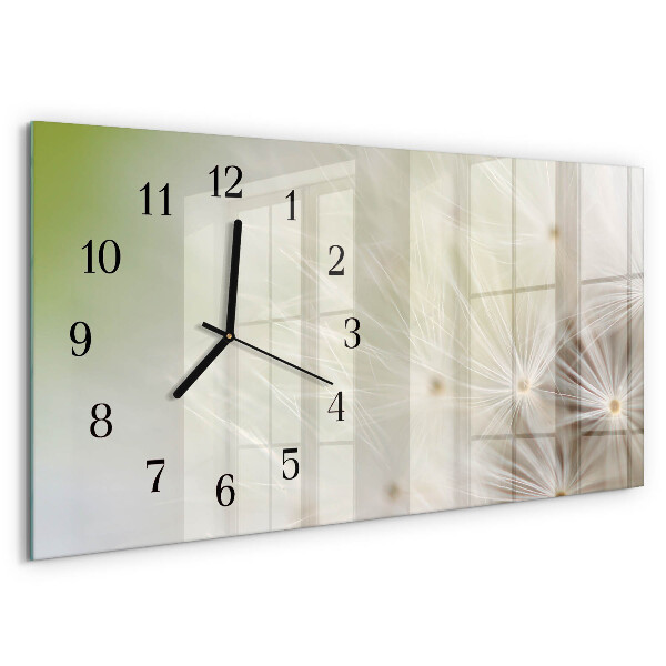 Horloge rectangulaire horizontale Pissenlit
