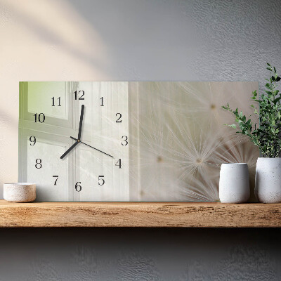 Horloge rectangulaire horizontale Pissenlit