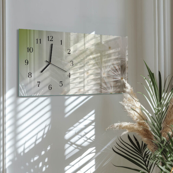 Horloge rectangulaire horizontale Pissenlit