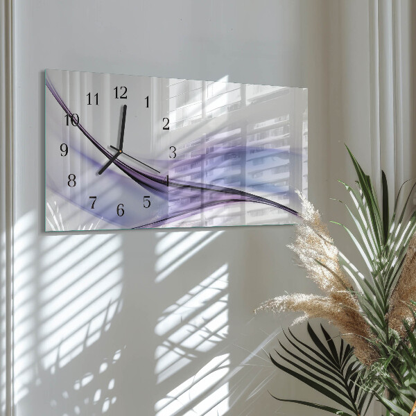 Horloge rectangulaire horizontale Vagues De Couleur