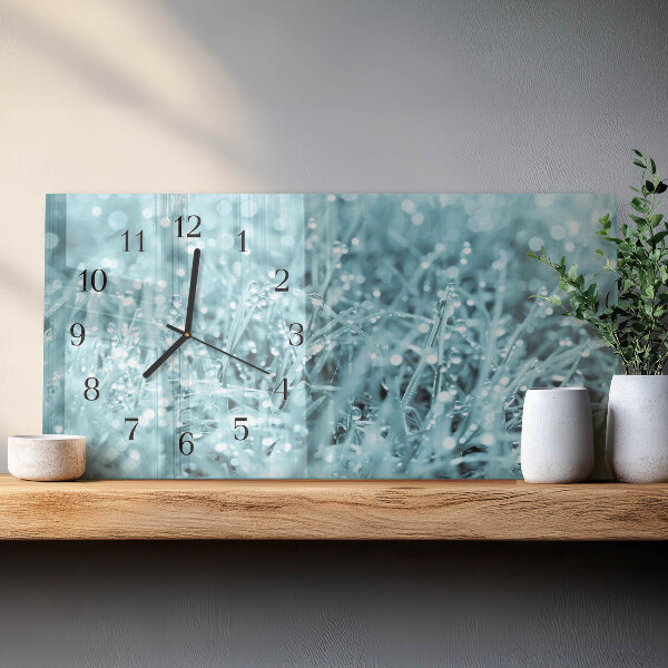 Horloge rectangulaire horizontale Rosée Froide