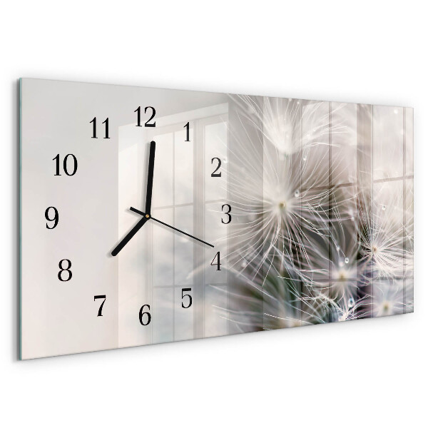Horloge rectangulaire horizontale Pissenlit