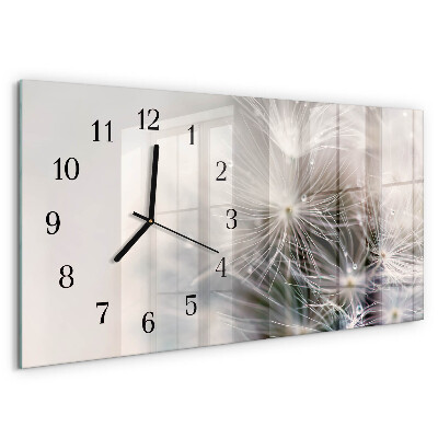 Horloge rectangulaire horizontale Pissenlit