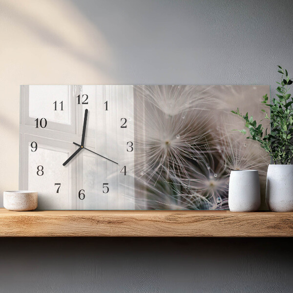 Horloge rectangulaire horizontale Pissenlit