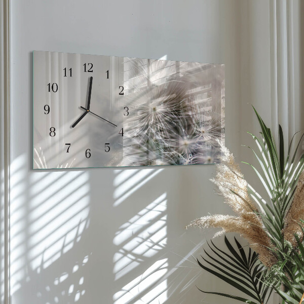 Horloge rectangulaire horizontale Pissenlit