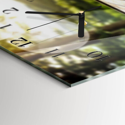 Horloge rectangulaire horizontale Café