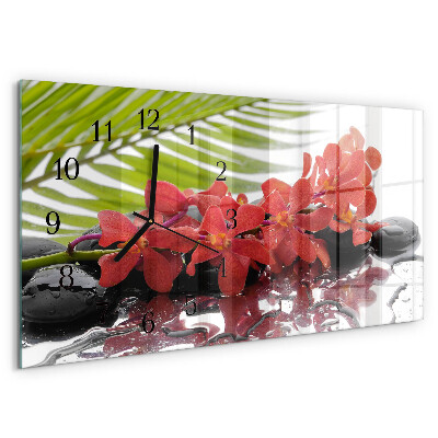 Horloge rectangulaire horizontale Fleurs Et Pierres