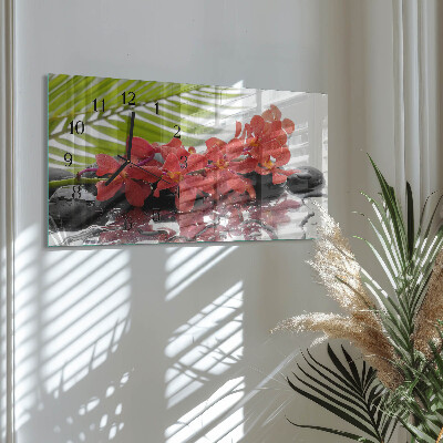 Horloge rectangulaire horizontale Fleurs Et Pierres