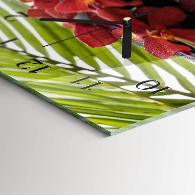Horloge rectangulaire horizontale Fleurs Et Pierres