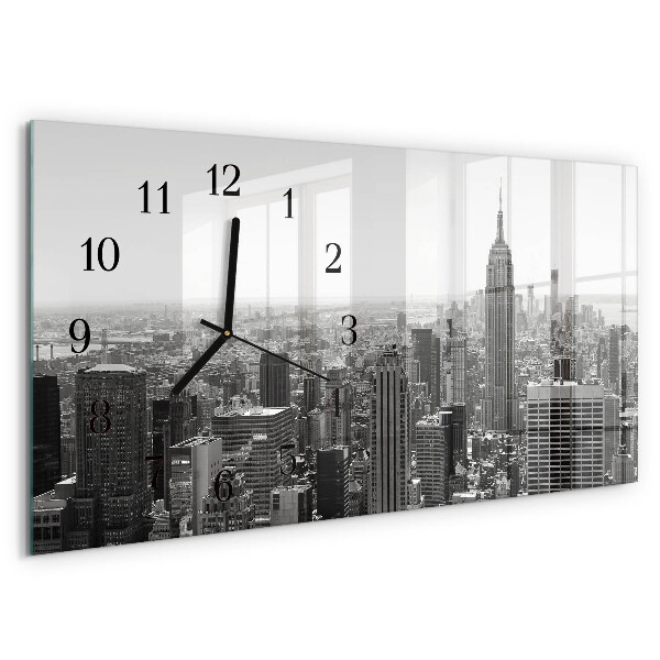 Horloge rectangulaire horizontale New York