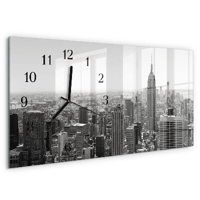 Horloge rectangulaire horizontale New York