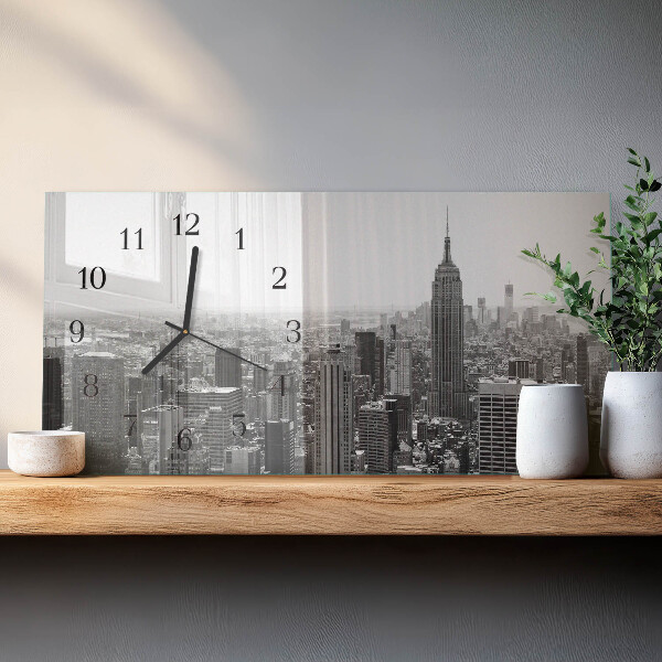 Horloge rectangulaire horizontale New York