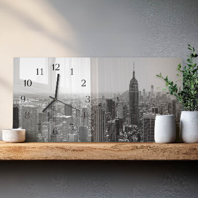 Horloge rectangulaire horizontale New York