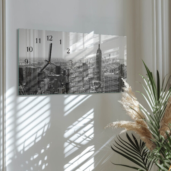 Horloge rectangulaire horizontale New York