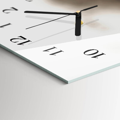 Horloge rectangulaire horizontale Fleur