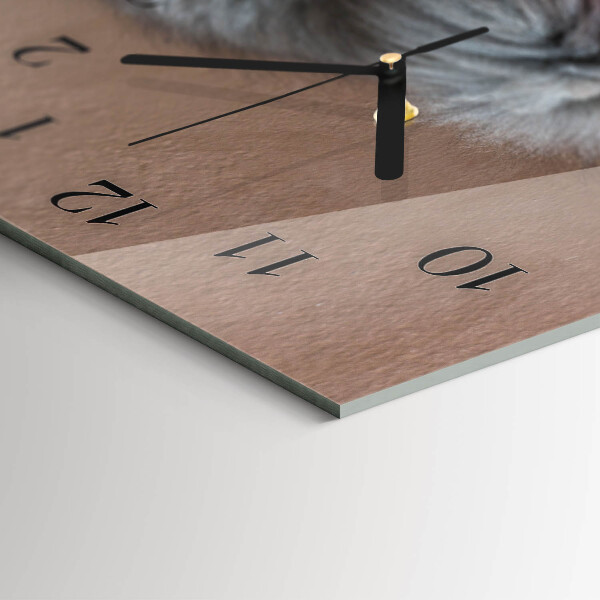 Horloge rectangulaire horizontale Chat Persan