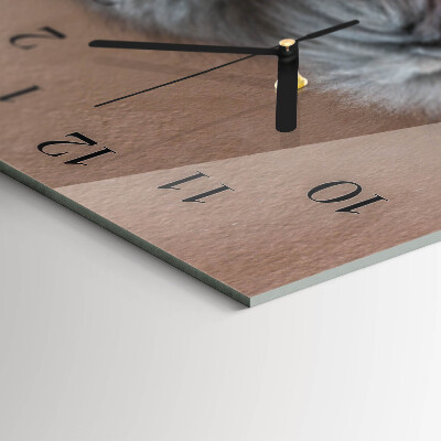 Horloge rectangulaire horizontale Chat Persan
