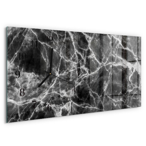 Horloge rectangulaire horizontale Marbre Noir