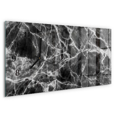 Horloge rectangulaire horizontale Marbre Noir