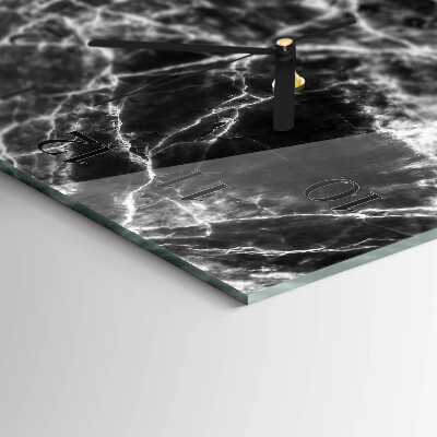 Horloge rectangulaire horizontale Marbre Noir
