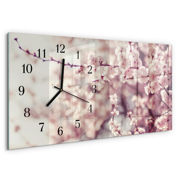 Horloge rectangulaire horizontale Fleurs De Cerisier