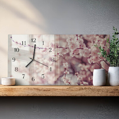 Horloge rectangulaire horizontale Fleurs De Cerisier
