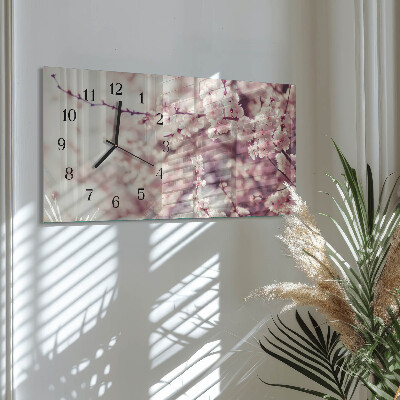 Horloge rectangulaire horizontale Fleurs De Cerisier