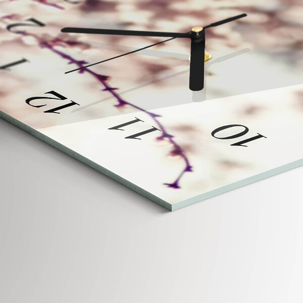 Horloge rectangulaire horizontale Fleurs De Cerisier