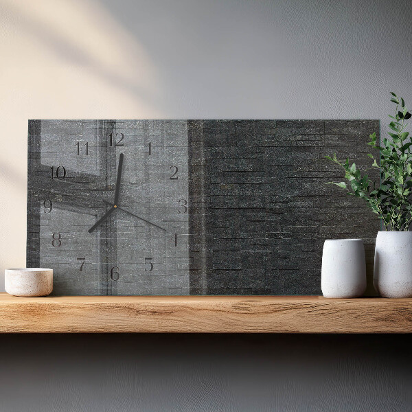 Horloge rectangulaire horizontale Pierre D'Ardoise